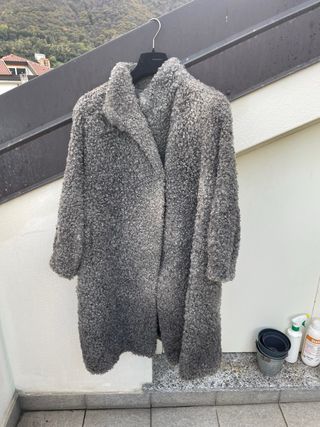 Pelliccia agnellino sartoriale grigia