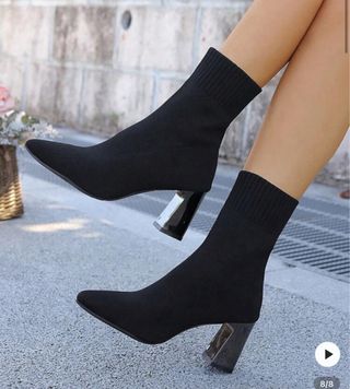 Botines negros tacón bloque