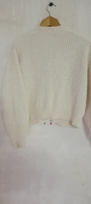 Chaqueta Stradivarius Blanca Talla M