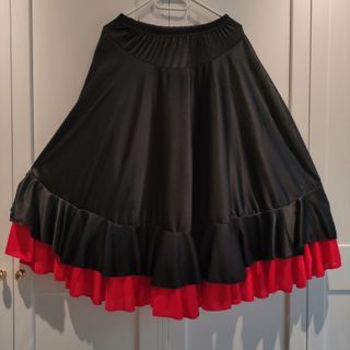 Falda Flamenco Negra y Roja Talla Única