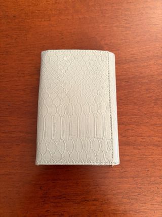 Portafoglio donna turchese effetto coccodrillo