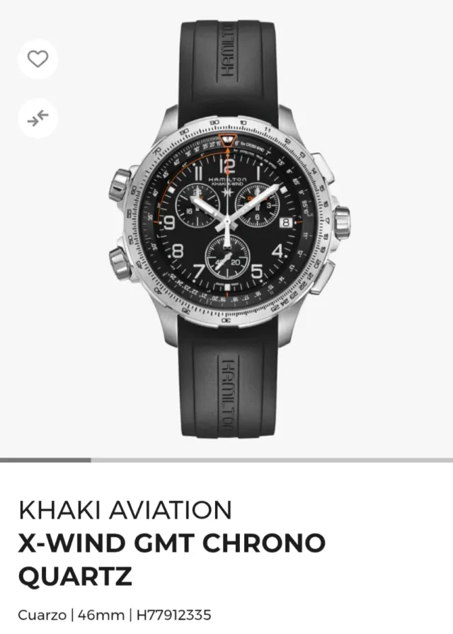 Reloj Hamilton Khaki X-Wind GMT Cronógrafo
