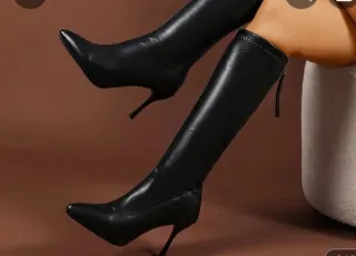 Botas de tacón altas mujer negras