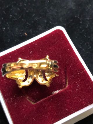 Anillo de plata dorada 925