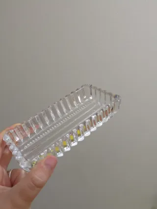 Portasapone in vetro decorato