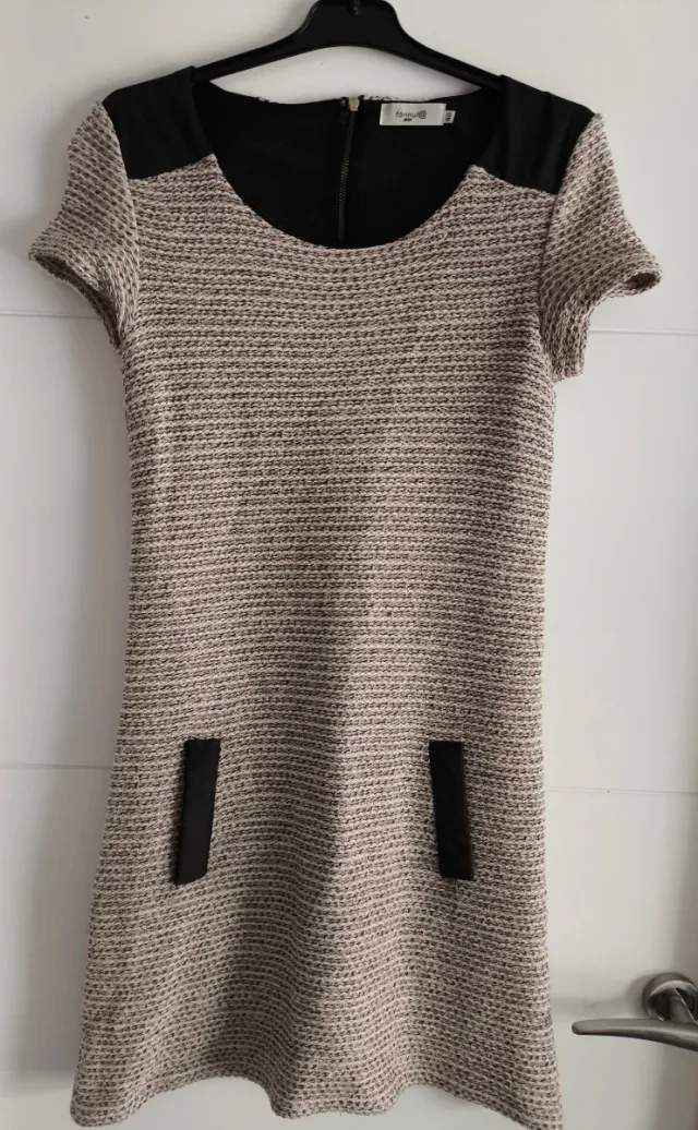 Vestido punto manga corta