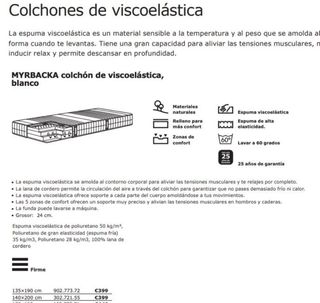 Chollo Colchón Viscoelástico y Canapé