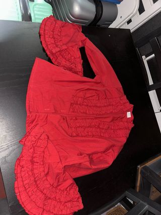 Camisa flamenca roja con volantes