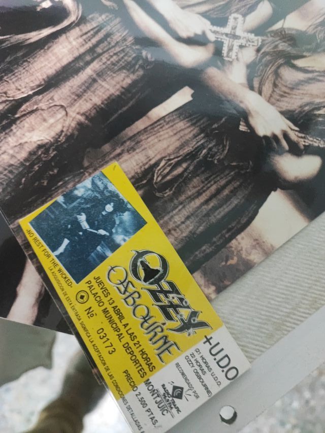 Entrada Ozzy Osbourne 13 Abril 1992