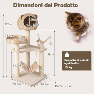 Tiragraffi per Gatti Adulti, Albero Tiragraffi con