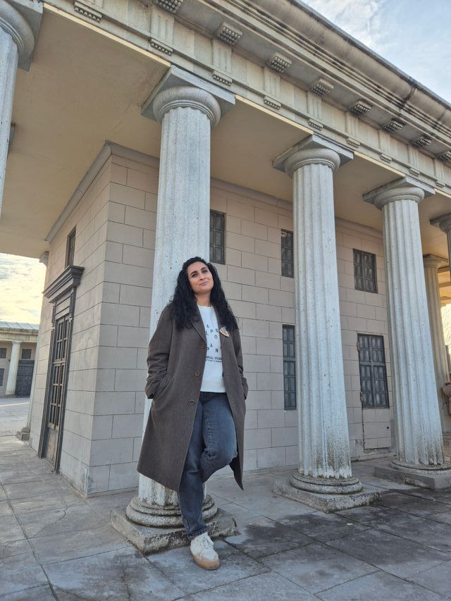 Abrigo Lana Massimo Dutti Talla 42 Marrón