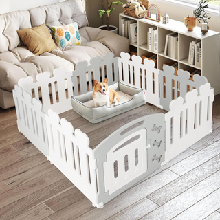 Recinto per Animali con 8 Pannelli, Cancelletto pe