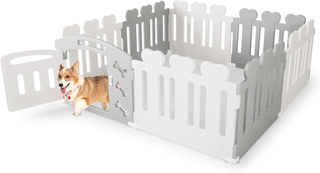 Recinto per Animali con 8 Pannelli, Cancelletto pe