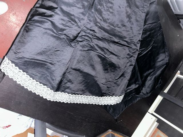 Falda fiesta negra con plateado