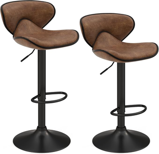 Set di 2 Sgabelli da Bar con Altezza Regolabile, S