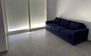 Sofá 3 plazas azul terciopelo