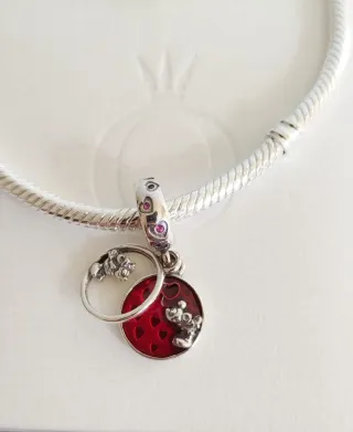 Charm Colgante Amor y Besos Mickey y Minnie Disney