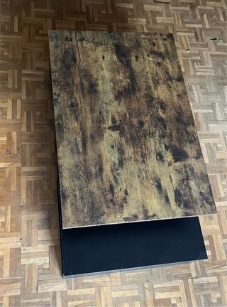 Mesa de salón moderna madera y negro