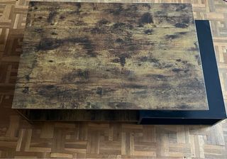 Mesa de salón moderna madera y negro