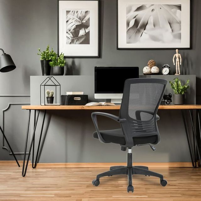 SILLA DE ESCRITORIO, SILLA DE OFICINA NEGRA(NOC97)