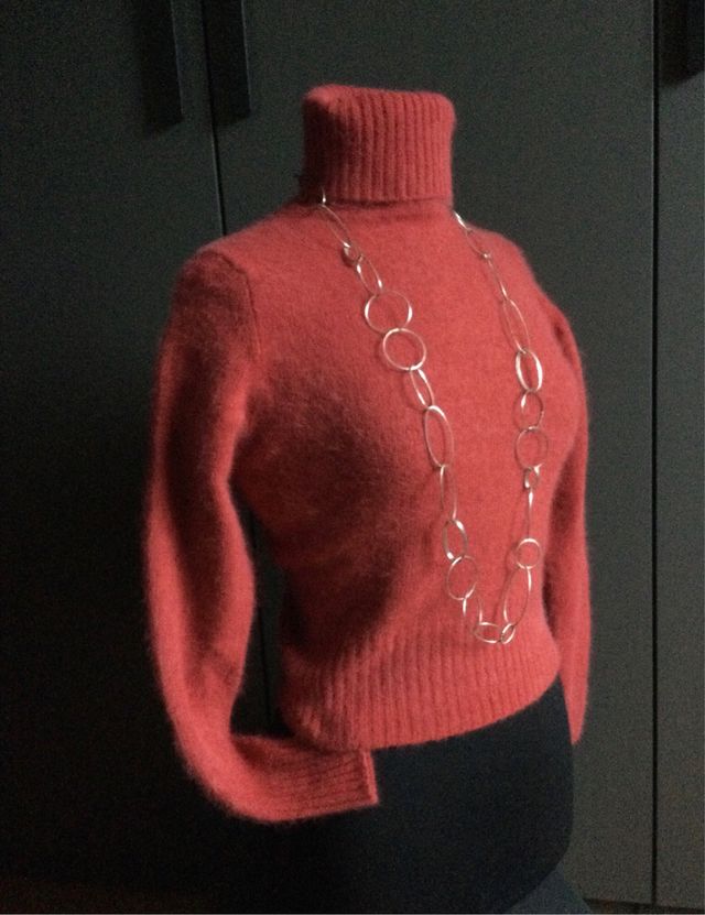 Maglia in angora arancione