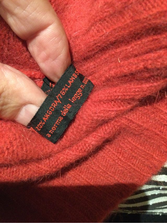 Maglia in angora arancione