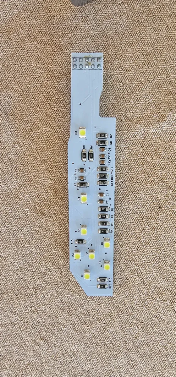 Marco plateado y placa electronica luces DSG