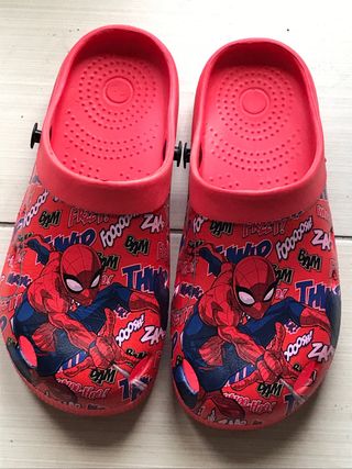 Ciabatte Spiderman rosse bimbo