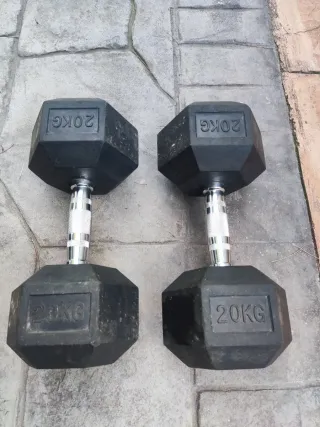 Mancuernas hexagonales 20kg (par)
