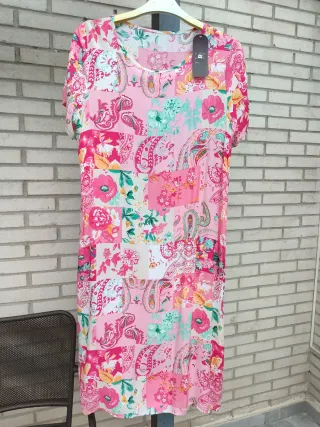 Vestido largo estampado floral