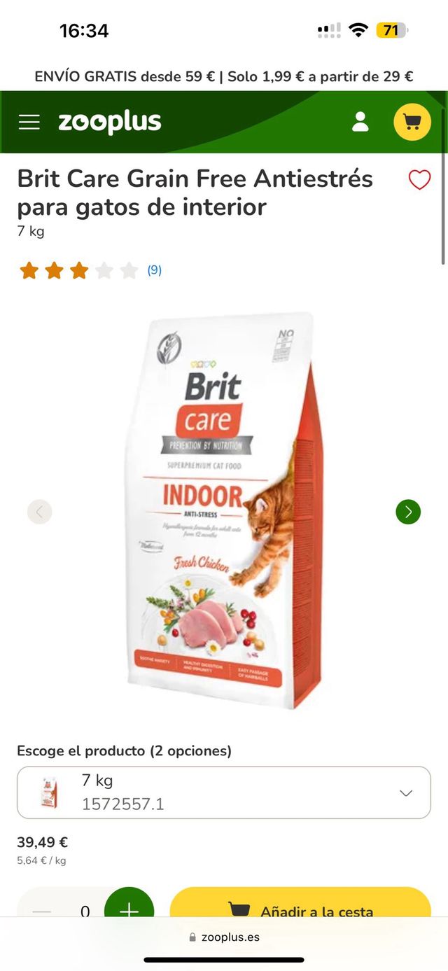 Brit Care Indoor Anti-Stress Gato 7kg