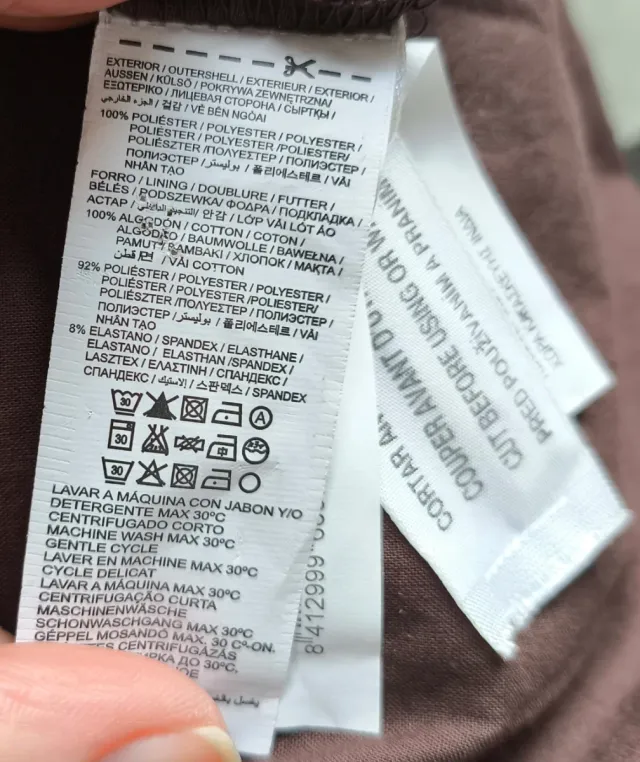 Vestido marrón tirantes volantes lunares