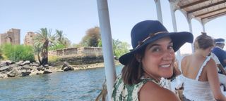 Lote sombrero, bolsito y cartera estampado cebra