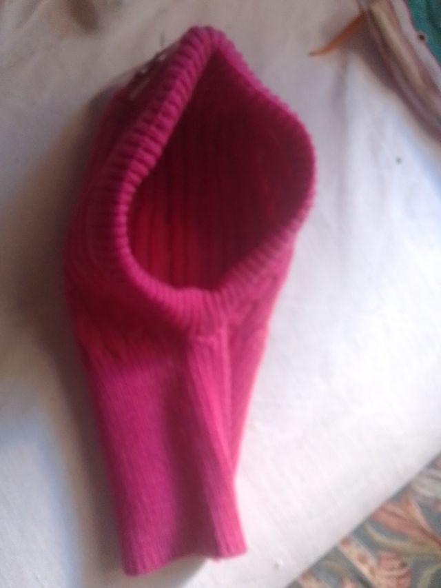 Gorro de lana tejido rosa