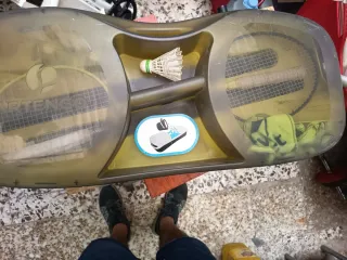 Set de bádminton con raquetas y volantes