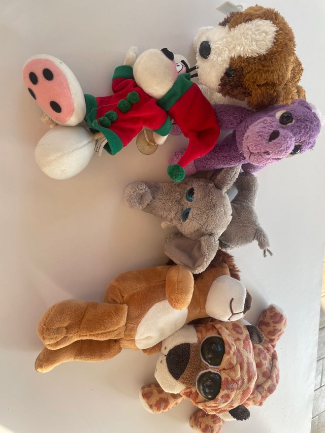 Lote 6 peluches animales