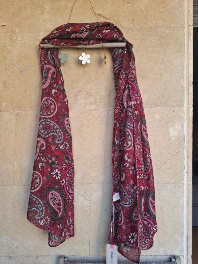 Sciarpa stampata Codello bordeaux
