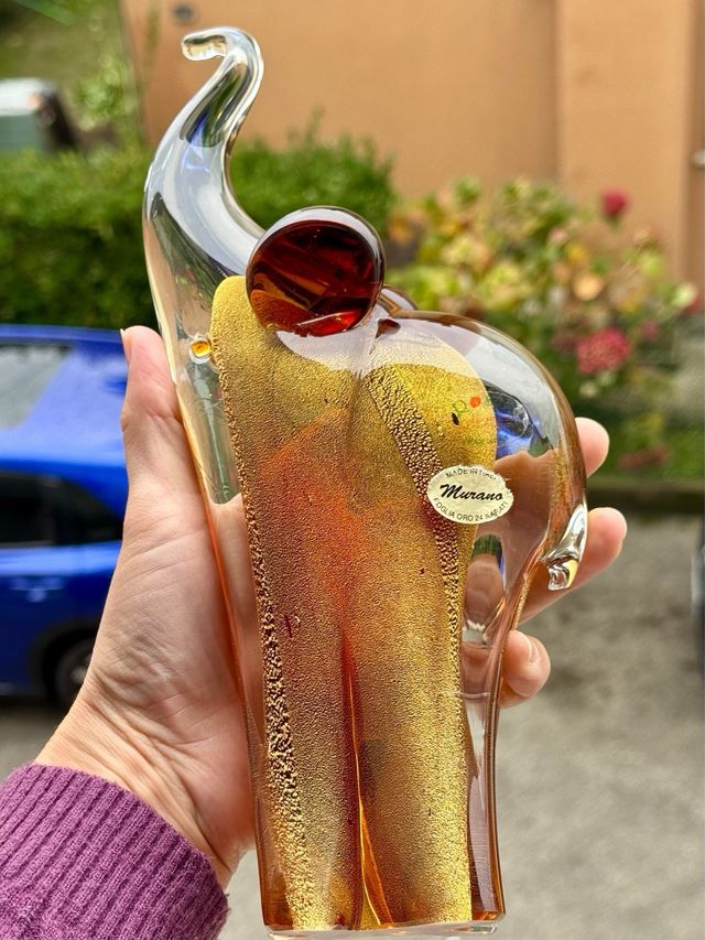 Elefante Murano Oro 24k Vetro Artistico