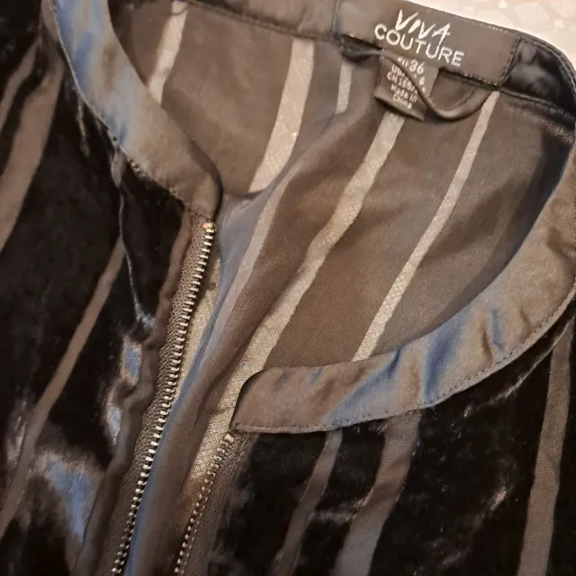 Cazadora bomber VIVICOUTURE terciopelo y tul