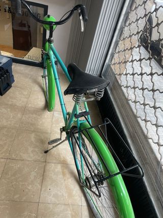 Bicicleta clásica verde