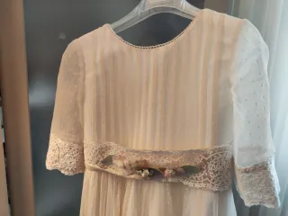 Vestido de Comunión Beige/Blanco Tizzas talla 125