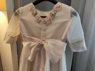 Vestido de Comunión Beige/Blanco Tizzas talla 125