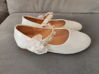 Vestido de Comunión Beige/Blanco Tizzas talla 125