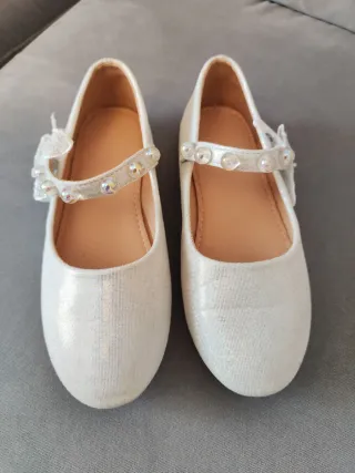 Vestido de Comunión Beige/Blanco Tizzas talla 125