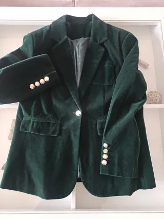 Blazer terciopelo verde talla 42