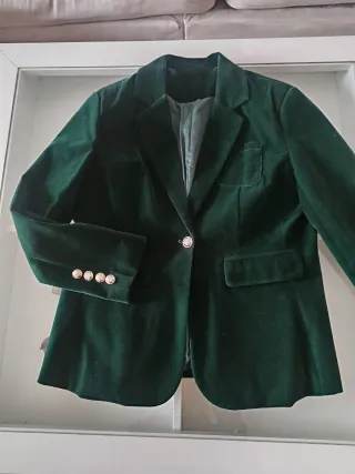 Blazer terciopelo verde talla 42