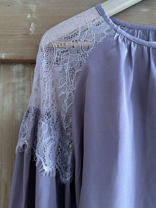 Rut & Circle Blusa Rosa/Lila Encaje