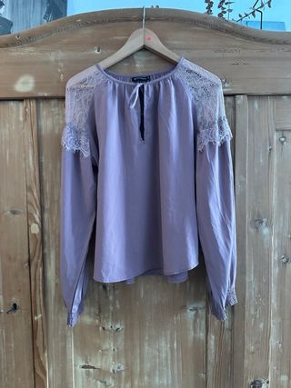 Rut & Circle Blusa Rosa/Lila Encaje