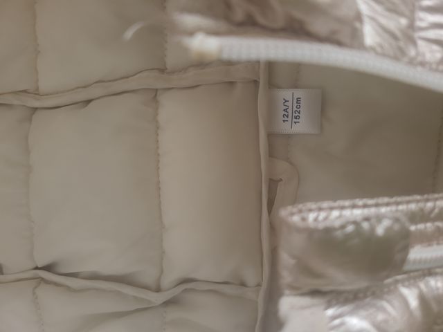 Abrigo acolchado niña Talla 12 años, Dorada OKAIDi