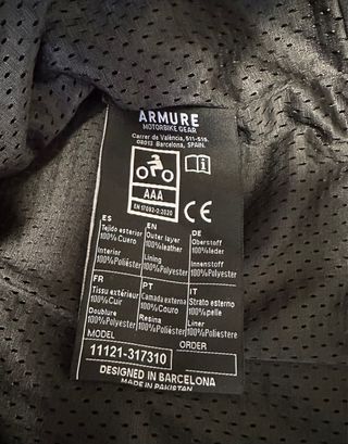 Chaqueta de cuero para moto nueva